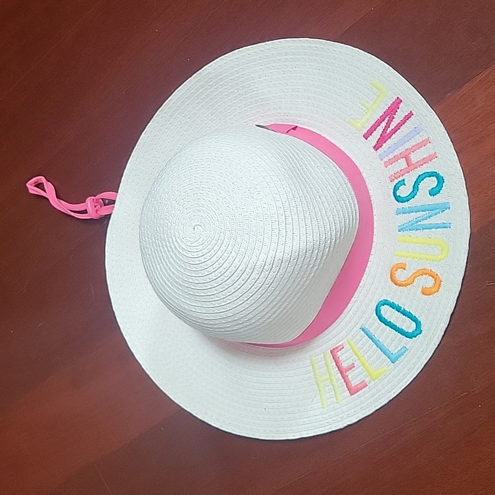 EUC C.C Girls Hello Sunshine Adjustable Beach Hat
